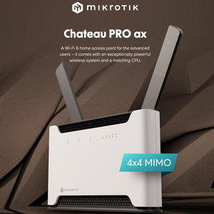 Enrutador inalámbrico <span class=keywords><strong>MikroTik</strong></span> Chateau PRO Ax con soporte WEP <span class=keywords><strong>2</strong></span>,4G/5G Dual Band <span class=keywords><strong>2</strong></span> antenas externas-Nuevo - Product Image 1