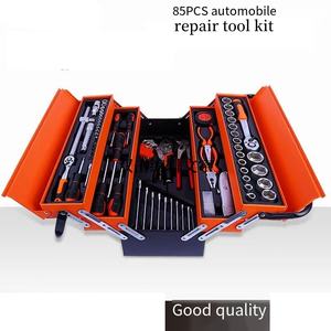 Juego de Herramientas de Alta Calidad de 85 Piezas en Caja Metálica con Llave de Trinquete, Alicates y Herramientas Manuales para Reparaciones del Hogar y del Automóvil - Product Image 4