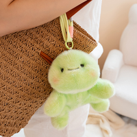 En gros, Peluche tortue mignonne aux couleurs fruitées, créative, douce, allongée, pendentif tortue, porte-clés animal en peluche de simulation