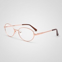 Monture optique métallique ronde, monture de lunettes en gros, branches en acétate, fil fin poli, 4 couleurs, en vrac