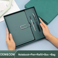 Ensemble de carnets A5 en gros avec logo personnalisé, journaux d'affaires en cuir PU, organiseur, carnets imprimés, couverture rigide en papier