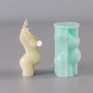 Moule en silicone DIY écologique pour bougie corporelle, femme <span class=keywords><strong>enceinte</strong></span> nue, pour la fabrication de savon et de cire en résine époxy - Product Image 3