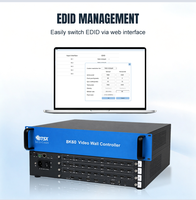 Processeur de mur vidéo modulaire 8K60 de qualité industrielle, contrôleur de raccordement MxN à 5 entrées pour écran LED LCD de centre de commande