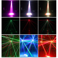 Lumière de Scène DMX LED Stroboscope Disco 6 Bras Œil d'Abeille 150W RGBW Laser Effet Faisceau Télécommandé Tête Mobile pour Mariage Parc à Thèmes