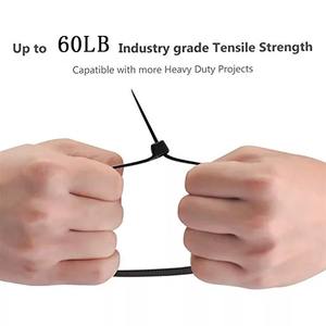 Фабричный запас, черно-белый <span class=keywords><strong>pa66</strong></span>, самоблокирующийся нейлоновый кабельный стяжка, пластиковые стяжки на молнии - Product Image 6