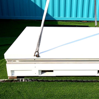 Conteneur de stockage mobile préfabriqué pliable de 10 pieds en acier, unité portable à faible coût