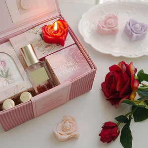 Molly Glory Home Decor Tanabata Día <span class=keywords><strong>de</strong></span> San Valentín Regalo <span class=keywords><strong>de</strong></span> cumpleaños Flor Rosa Vela <span class=keywords><strong>de</strong></span> aromaterapia Vela perfumada - Product Image 2