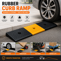 Rampe de trottoir en caoutchouc robuste pour parking, flexible, longueur 1000 mm, épaisseur 50 mm