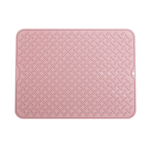 Silicone Draining Mat Rectangle Waterproof Kitchen Sink Protector Drying Mat For Cutlery And Dishware - Product Image 5