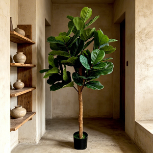 Árbol Artificial de Ficus Lyrata de Tacto Real, Decoración para Interiores y Exteriores, Jardín, Vestíbulo, Recuerdos de <span class=keywords><strong>Boda</strong></span> - Product Image 4