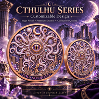Médaille d'art Yog-Sothoth en cuivre pur 999 de 1 oz, 3D en relief, couleur UV, qualité muséale, pièce de collection