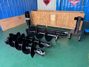 掘削機用オーガーアタッチメントサプライヤー、杭打ち土壌掘削、スキッドステアポストホールディガー油圧式アースオーガードリル - Product Image 4