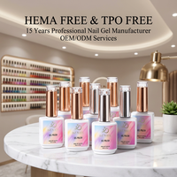 Vernis Gel Couleur à Base d'Eau en Gros Marque Privée Sans HEMA Sans TPO Magnétique UV LED Soak-Off en Bouteille