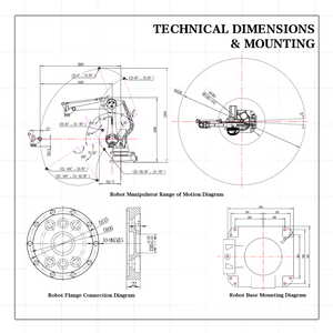 Robot industriel de palettisation à 4 axes, bras industriel à 4 degrés de liberté, portée de 2100 mm, charge utile de 100 kg, manutention et empilage - Product Image 2