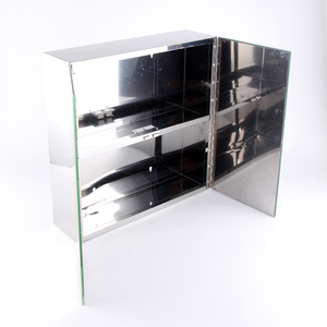 Armoire à <span class=keywords><strong>miroir</strong></span> en métal à double porte murale <span class=keywords><strong>de</strong></span> grande capacité pour <span class=keywords><strong>salle</strong></span> <span class=keywords><strong>de</strong></span> bain avec porte coulissante magnétique, boîte <span class=keywords><strong>de</strong></span> rangement pour <span class=keywords><strong>miroir</strong></span> - Product Image 3