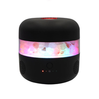 Lampe de sel de l'Himalaya 200 ml et diffuseur d'huiles essentielles ultrasonique avec boîte à musique, lumière LED 7 couleurs pour chambre, bureau, spa, salle de yoga