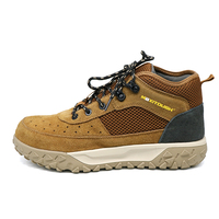 Chaussures de sécurité unisexes MaxiTough en daim mi-montantes, anti-écrasement, avec embout en acier, antidérapantes, pour la protection en milieu forestier et la soudure