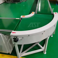 Convoyeur à courbe à 90 degrés AST avec entraînement à rouleaux coniques, vitesse réglable, transfert fluide et durable pour ligne d'assemblage et logistique d'entrepôt