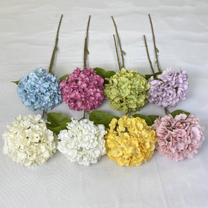 Flores artificiales Meiyu Craft, hortensia grande de franela de 80 cm, impermeable, para decoración de bodas y hogar. - Product Image 4