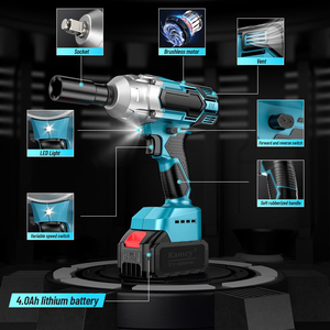 Batterie de remplacement de 4000mAh compatible avec les outils électriques à batterie <span class=keywords><strong>Makita</strong></span> 21V Max, tournevis sans fil et kit combiné de <span class=keywords><strong>perceuse</strong></span> - Product Image 5