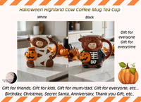 Mug à café en céramique avec un design mignon de vache des Highlands - Réutilisable, passe au lave-vaisselle et au micro-ondes, cadeau pour enfants, décoration pour la maison ou l'hôtel