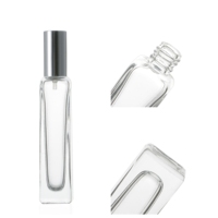 Flacon pulvérisateur de parfum en verre rechargeable portable 10ml 15ml, atomiseur de voyage vide pour parfum, logo personnalisé, couvercle or/argent, vente en gros