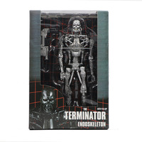 Figurine articulée NECA T-800 de la série Terminator en PVC, version en boîte, 7 points d'articulation