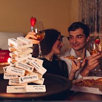 Juego de Torre de Bloques Super Naughty, Juego de Apilar Bloques Romántico para San Valentín, Actividades para Parejas e Ideas para Citas Nocturnas