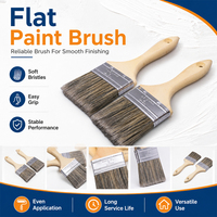 Pinceau à peinture de haute qualité avec manche en bois et filament synthétique, brosses de polissage OEM pour terrasse