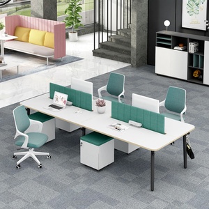 Modern Office Furniture Partition <b>Workstation</b> Office Table Cubicle Office <b>Workstation</b> for 4 People - Product Image 4
