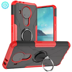 Rugged Case For Nokia 3.4 Nokia 5.4 All Body Protection Anti-falling Back Cover With Metal Ring Viewing Stand