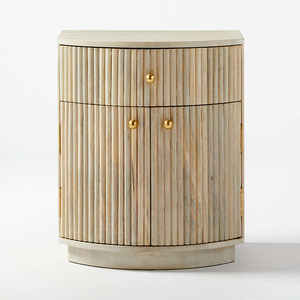 เฟอร์นิเจอร์ไม้ข้างเตียงแบบเรียบมีสไตล์พร้อมพื้นผิวธรรมชาติสำหรับห้องนอนห้องนั่งเล่นโรงแรมและบ้านสำนักงานเฟอร์นิเจอร์ทนทาน - Product Image 3