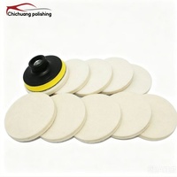 Disque de polissage en feutre de laine simple face de haute qualité, 3-7 pouces, 100% feutre de laine, tampons de polissage pour detailing automobile, OEM, pour marbre