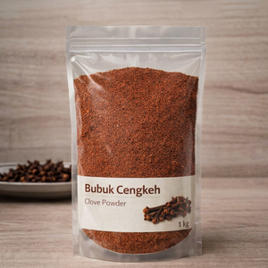 Poudre d'extrait végétal de feuille de clou de girofle 100% pure, séchée par atomisation, de qualité alimentaire, conditionnée sous vide, issue de culture artificielle estivale - Product Image 1