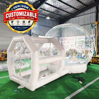 Kastil Tiup PVC Portabel Bertema Langit Berbintang yang Dapat Disesuaikan, Dilengkapi Blower dan Perlengkapan Perbaikan untuk Pesta dan Acara Luar Ruangan