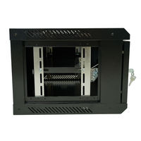 Armoire de serveur en acier murale de 19 pouces sur mesure, 6U, finition peinte en poudre, protection IP20, options 4U/9U/15U en stock