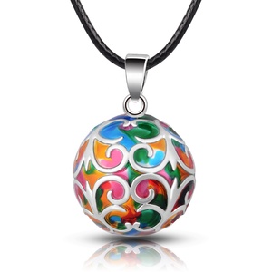 Collar con colgante de Bola de sonidos de bebé mamá embarazada colorida, carillón de armonía, Bola mexicana - Product Image 6