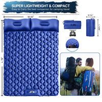 CHENYUE Matelas de couchage gonflable léger et imperméable, pliable, portable, double, pour le camping en plein air, avec pompe intégrée