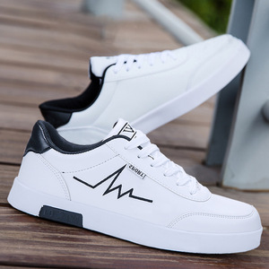 Chaussures de course à enfiler pour hommes, style coréen tendance, motif floral, décontractées pour adolescents, doublure en cuir véritable, printemps, été, hiver - Product Image 2