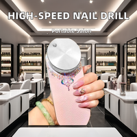 PULL-IN BY-P001 Super Haute Texture 30000RPM Rechargeable Sans Fil Pédicure Manucure Ensemble Professionnel Nail Drill Machine Portable
