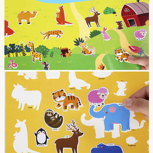 Libro di Adesivi Riutilizzabili con 10 Temi per Bambini: Animali, Dinosauri, Veicoli Spaziali, Oceano, Meduse - Libro Educativo e Silenzioso - Product Image 4