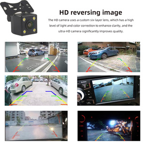 Phổ 12V xe phía sau xem máy ảnh CCD/AHD tầm nhìn ban đêm với 4LED điền ánh sáng thiết kế vuông cho đảo ngược Viện trợ - Product Image 5