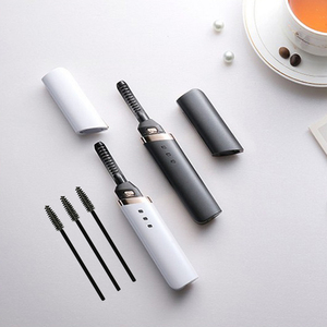 Vente en gros 8151 – Kit d'outils de maquillage électriques miniatures 3D magnétiques en or rose à marque privée, recourbe-cils chauffant en plastique - Product Image 2