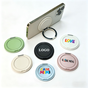 Soporte de Teléfono con Logotipo Personalizado, Fuerte Succión, Bisagra Abatible, Aleación de Zinc, Base Giratoria 360°, Soporte Ajustable para Escritorio - Product Image 1