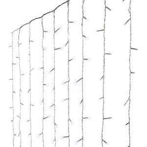 Rideau de LED pour extérieur, blanc givré, 2,25x1,5 m, 240 LED, idéal pour la décoration et l'ambiance dans les jardins et les fêtes. - Product Image 1