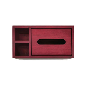 Solid Wood Multifunctional Tissue Box 24X12.5X11Cm Storage Organizer For Living Room Coffee Table Desktop - Product Image 4