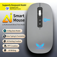 Ratón Inalámbrico Recargable USB Inteligente con IA, Retroiluminación RGB, Traducción Multilingüe, Escritura y Búsqueda por Voz, para Juegos
