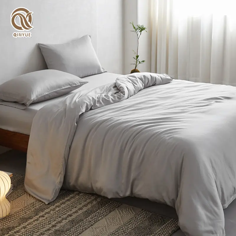 Juego de sábanas de cama tamaño Queen de bambú natural de lujo de luna de miel, sábanas de bambú de 1800 hilos, sábanas de bambú blanco, juego de cama