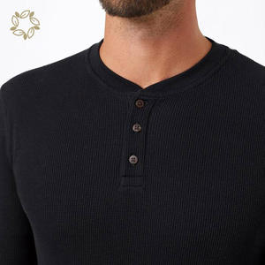 Maglia Henley Termica da <span class=keywords><strong>Uomo</strong></span> in Maglia Waffle Sostenibile <span class=keywords><strong>a</strong></span> Maniche Lunghe - Product Image 4