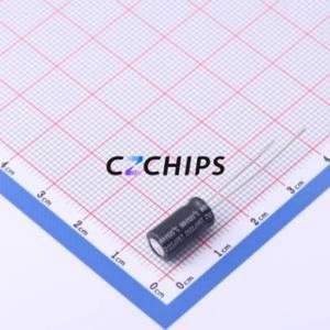 Condensateur électrolytique en aluminium à montage traversant EWH0JM471E12OT, composant à montage traversant THT, D6.3xL12mm 470uF 20% 6.3V 6.3mm - Product Image 2